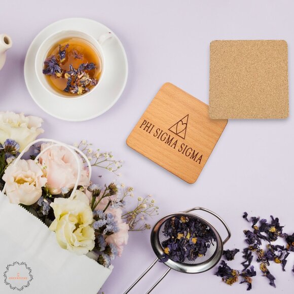 Phi Sigma Sigma Logo (Set of 4 Coasters) - Picture 3 of 4